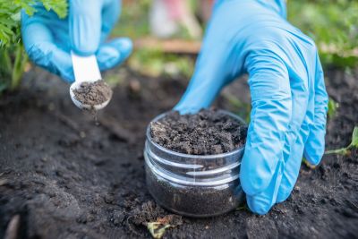 Technician Performing Soil Test